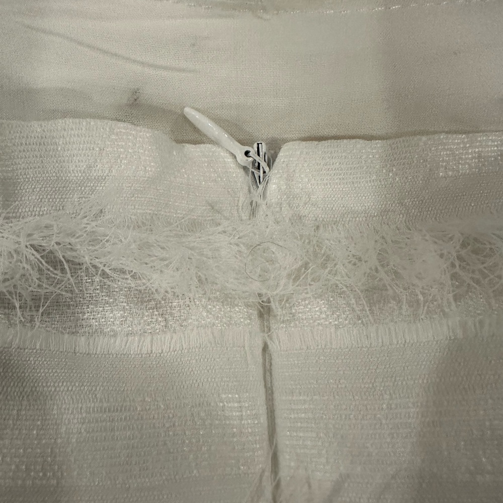 Princess Polly Molina White Mini Dress Size 4 straps eyelash ruffle fringe  NWT - Picture 10 of 12